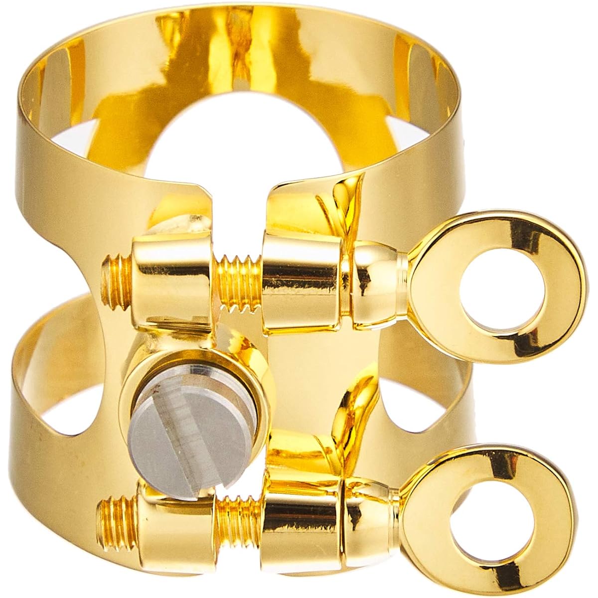 Bullseye Ligature Bulls EX Selmar Rubber Tenor Gold Plate BLEXGP-Sel-T