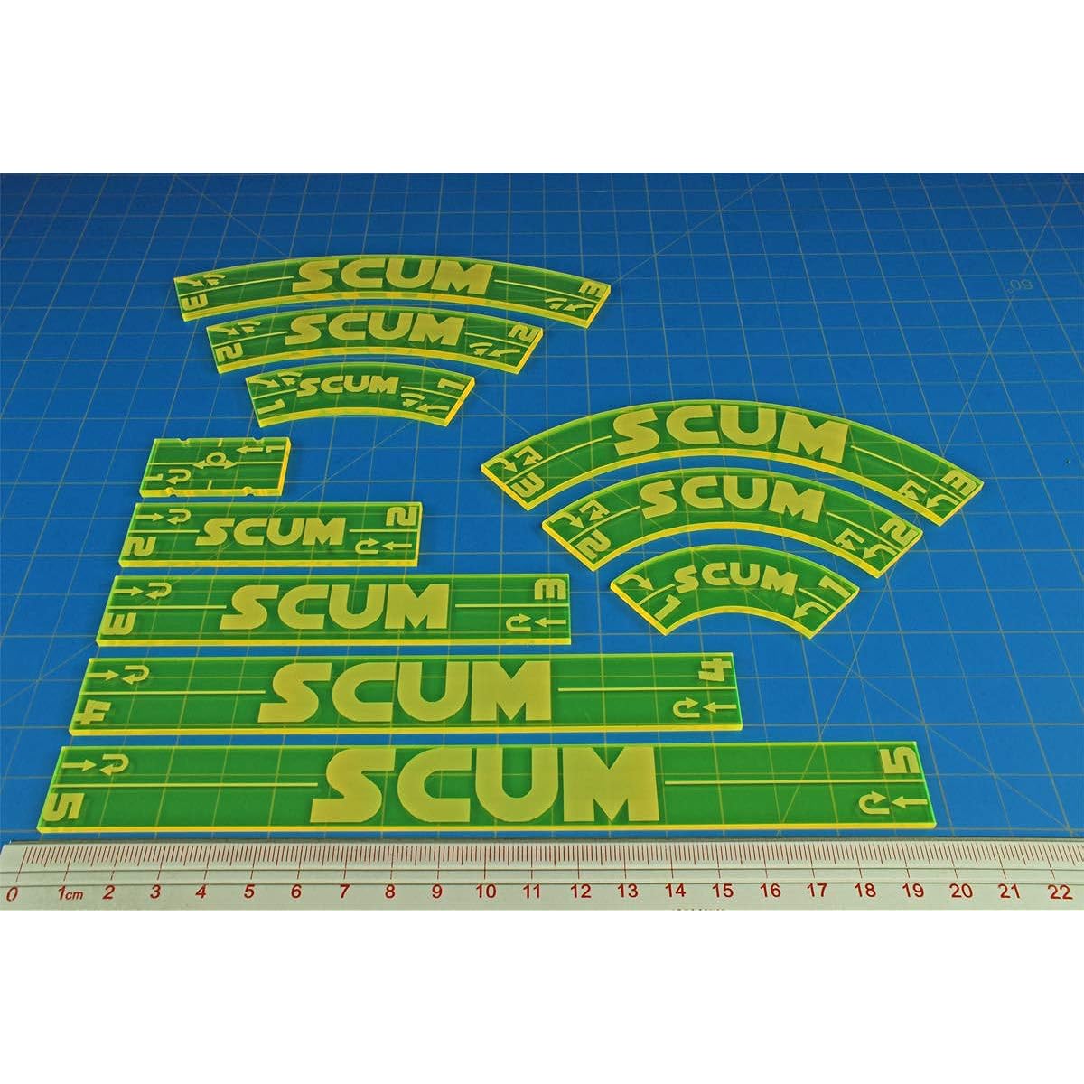 LITKO Space Fighter 2nd Edition Scrum Manibar Gauge Set Fluorescent Yellow (11)