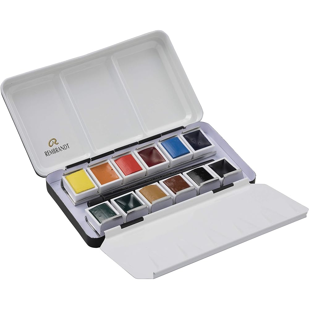 Talence Rembrandt Solid Watercolor Half Pan Mono Pigment 12 Color Set T0583-8690