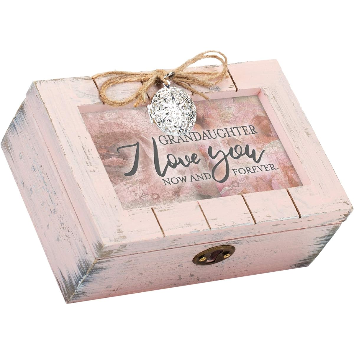 Cottage Garden Family Love Petit Antique Locket Music Box Melodic Tune Playing 6x4 Pink LP155PK