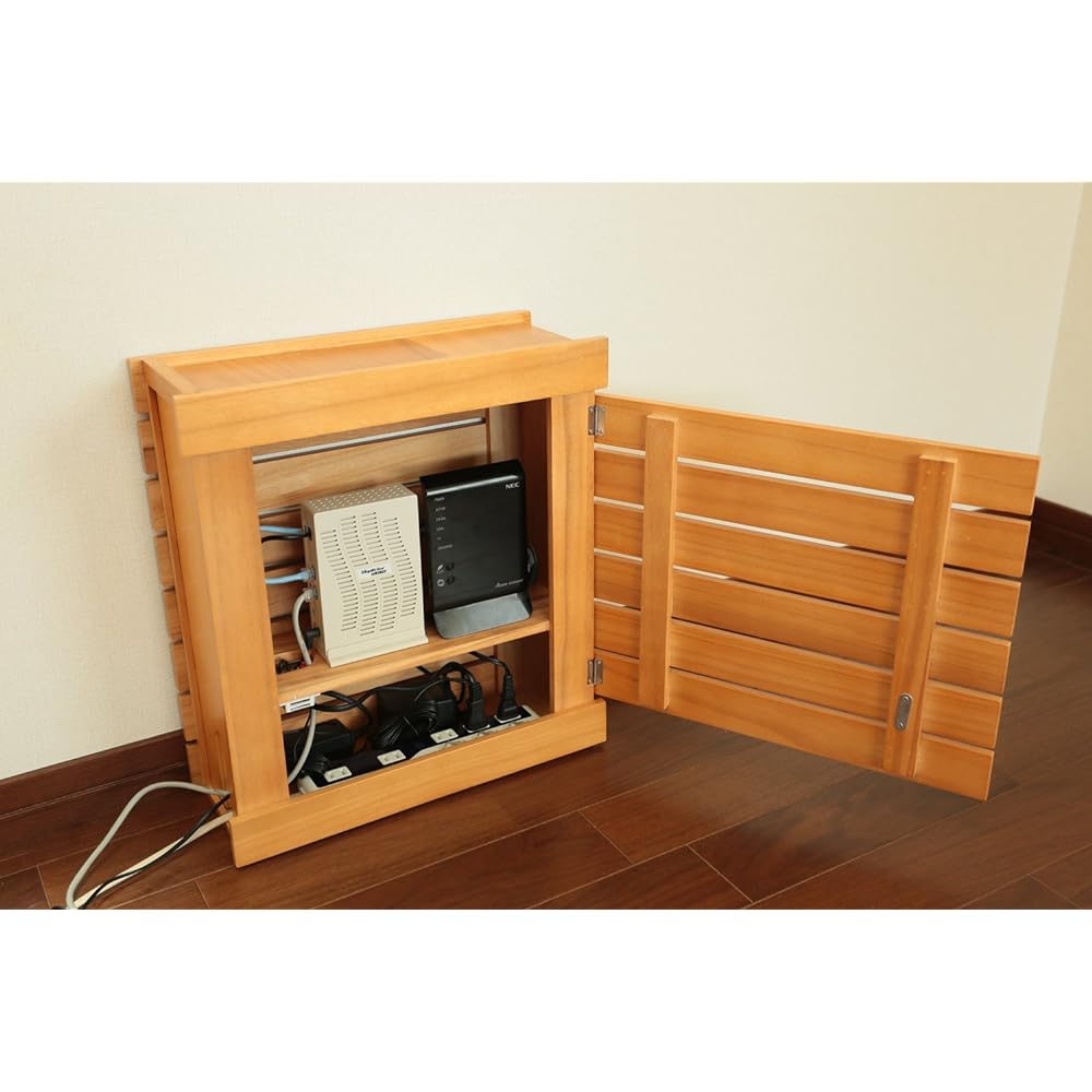 OSMAC Cable Box Natural Router Storage Wifi Outlet LTRB-1635LB