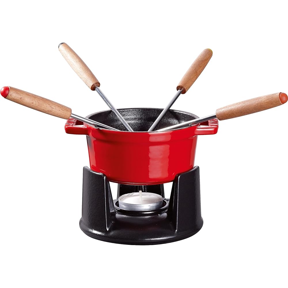 staub "Mini Chocolate Fondue Set Black 10cm" Fondue Pot [Authorized Japanese Product] Specialty 40509-587