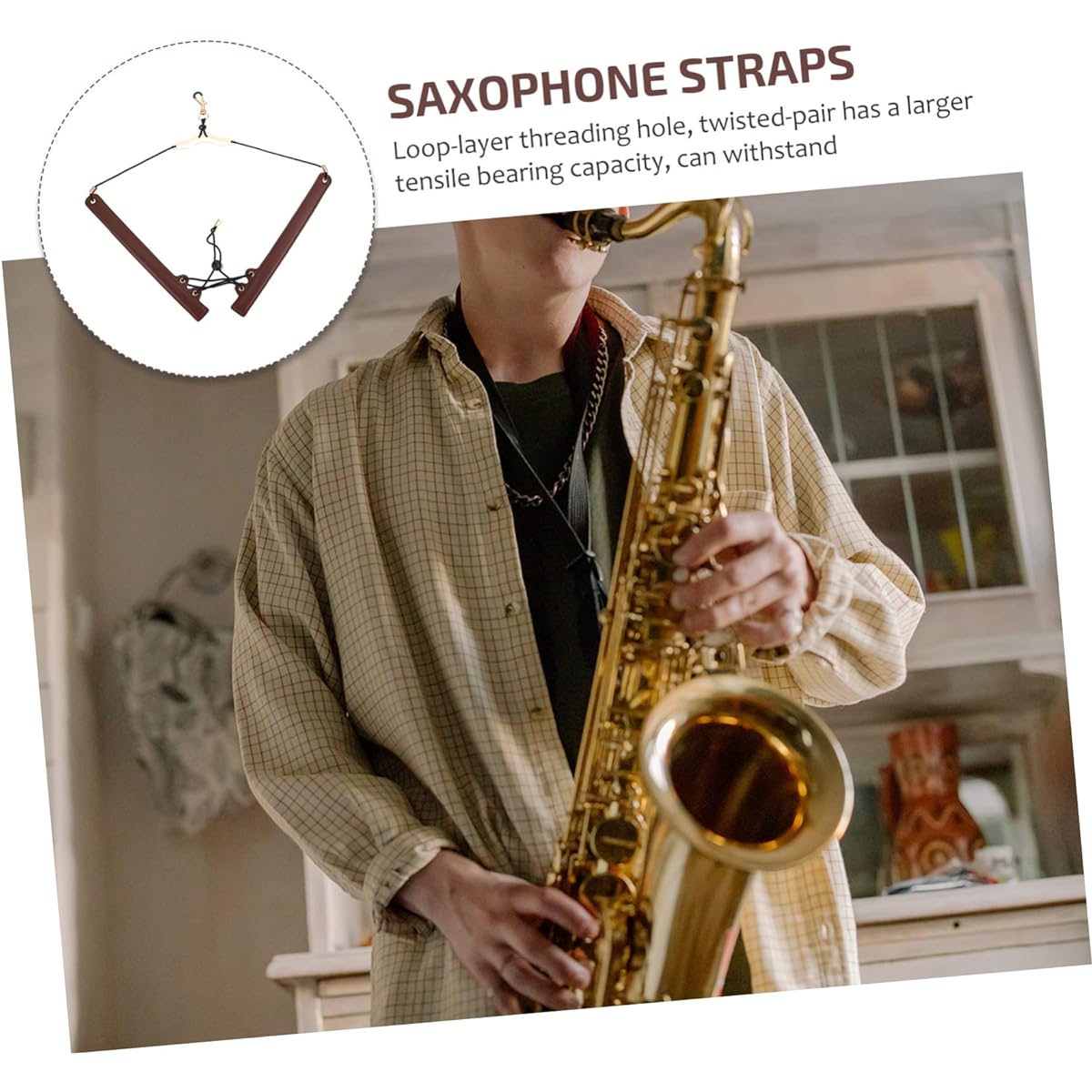 Vaguelly 8pcs Saxophone Strap Saxophone Neck Shoulder Strap Tenor Saxophone Alto Saxophone Harness Saxophone Neck Harness Saxophone Sling Fajas Cuerpo De Guitarra