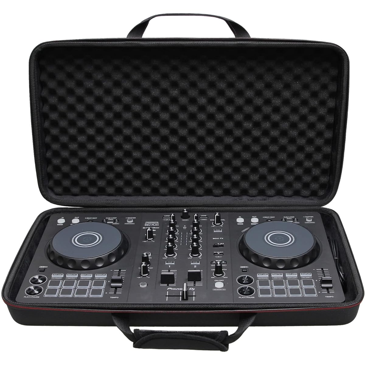 LTGEM EVA DJ Controller Hard Case Pioneer DJ DDJ-FLX4 2 Deck/Pioneer DJ DDJ-REV1 / Hercules DJ Control Inpulse 300 | Compatible with 2 Channel USB Controller Case Only! (21 x 11.9 x 3.8 inches)