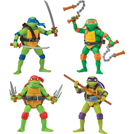 Playmates Toys Teenage Mutant Ninja Turtles Mutant Mayhem Basic Figures Turtles 4 Pack
