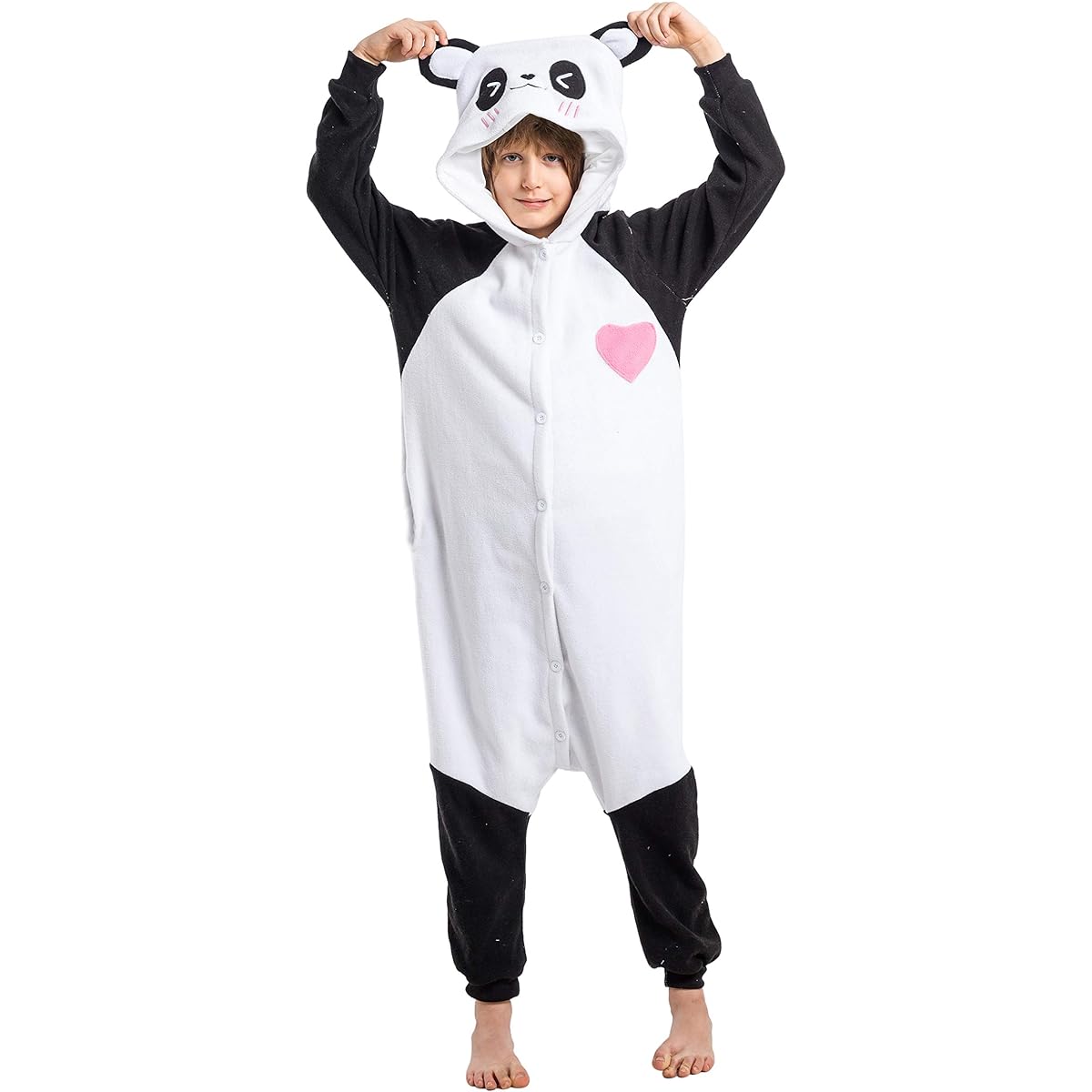 Spooktacular Creations Uni Kids Pajamas Plush Onesie One Piece Panda Animal Costume