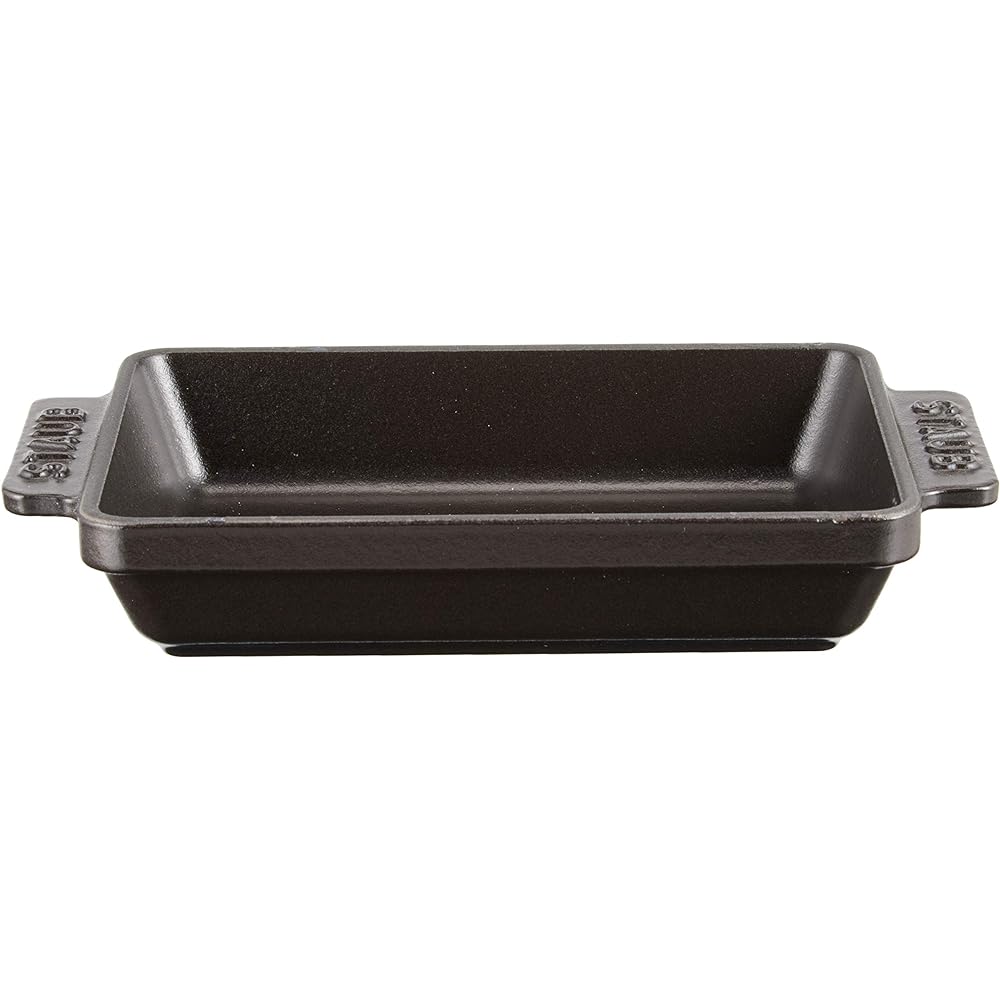 staub "Mini Rectangular Dish Black 15 x 11cm" Enamel Iron Gratin Dish [Authorized Japanese Product] Dish 40509-548