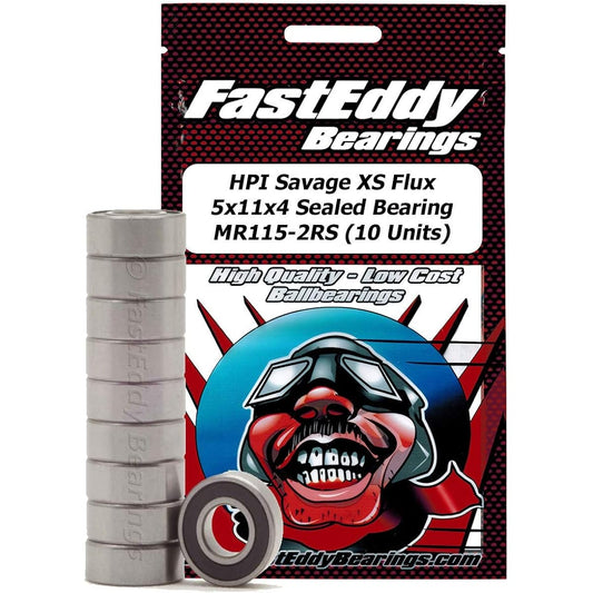 HPI Savage XS Flux 5X11X4 Sealed bearing. MR115-2RS (10 Units)