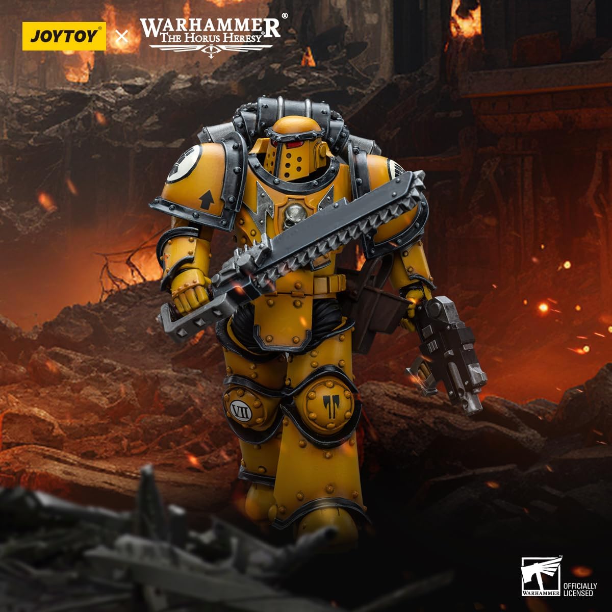 JOYTOY Warhammer 40,000 1/18 Action Figure Pre-Order Imperial Fists Legion MkIII Despoiler Squad Legion Despoiler Legion Despoiler with Chainsword 4.8" Collectible Action Figure Kit