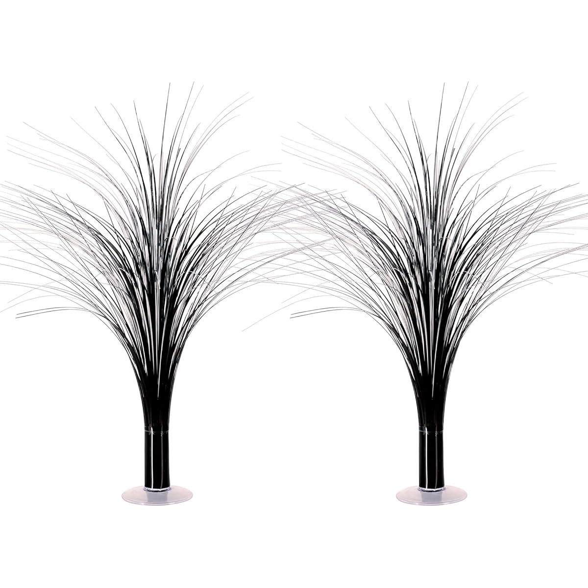Beistle 2 Pieces Plastic Metallic Black and Silver Spray Centerpiece Happy New Year Decor Award Night Tableware Birthday Party Supplies 19 Inch