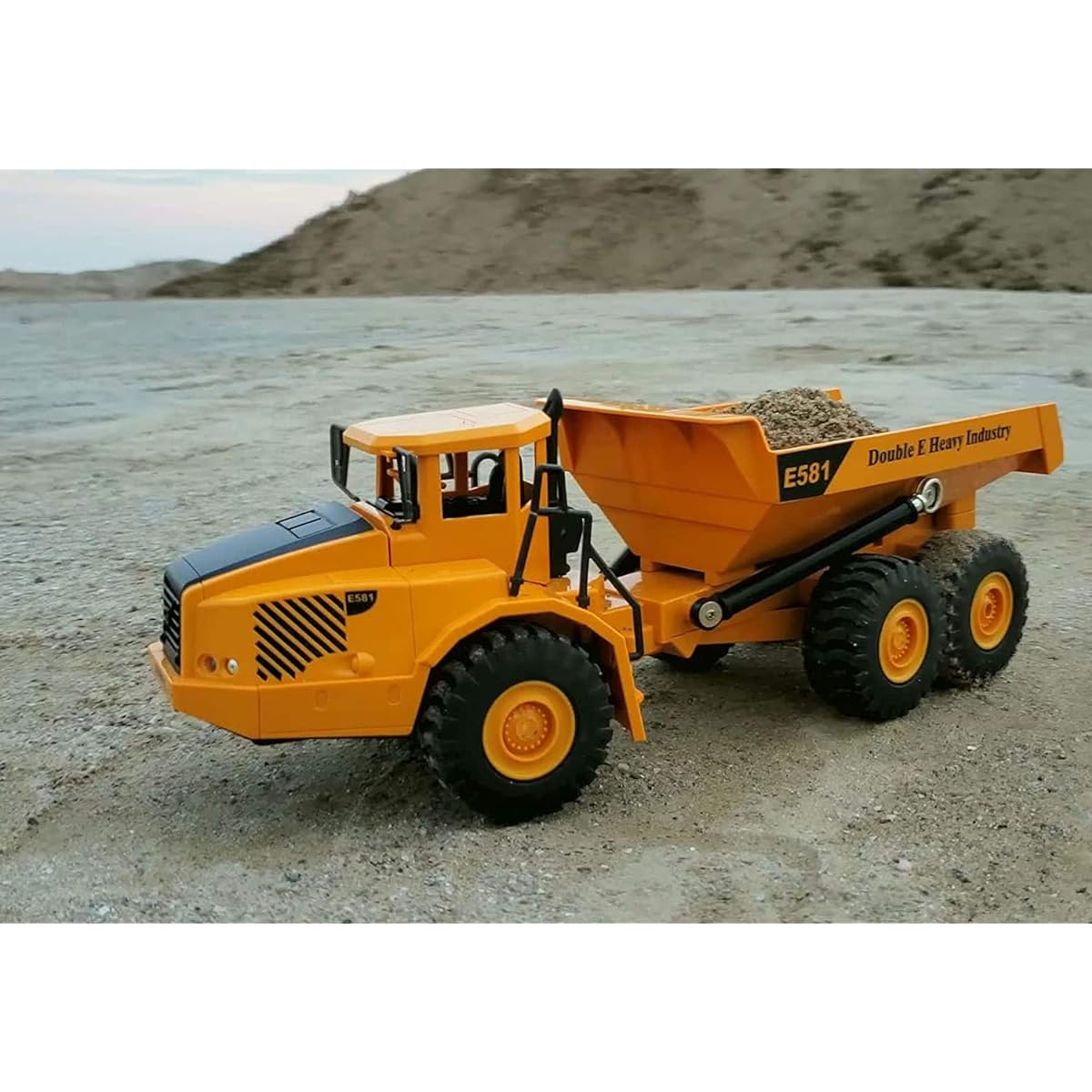 SOWOFA 15.7 Inch Remote Control Excavator Unloading Truck Automatic Construction Truck Construction Truck with Lights and Sounds for Kids Ages 6-12