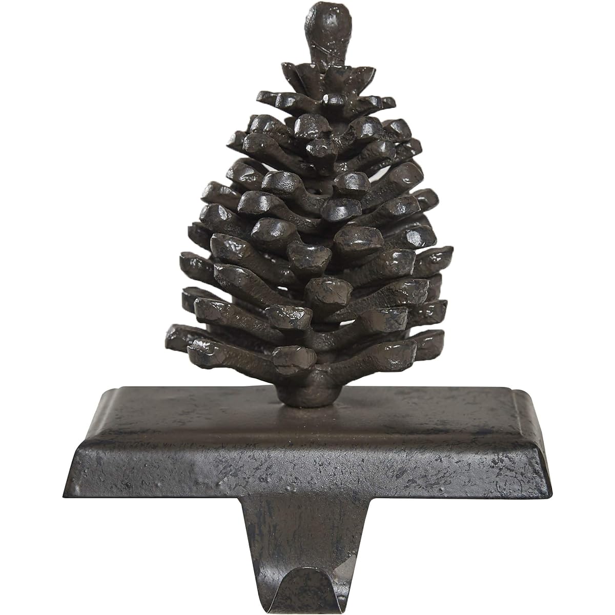 Pinecone Iron Stocking Hanger - Set of 2