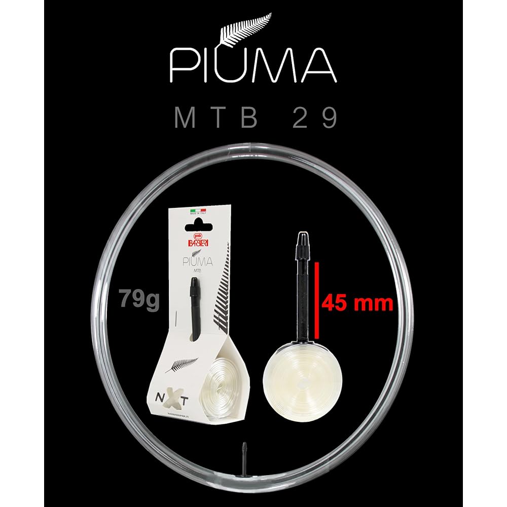 Barbieri Bicycle NXT PIUMA TPU Tube FOR MTB 79g Presta 45mm White 29X2.0-2.6 NXT/PIU29