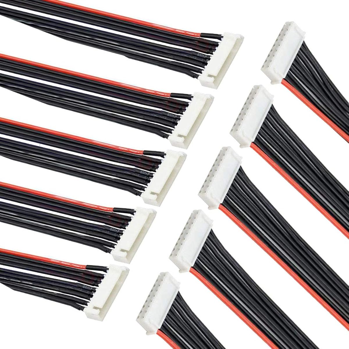 JST-XH 8S Lipo Balance Wire Lead Extension Cable 30cm 22AWG for RC Car and Airplane 10pcs
