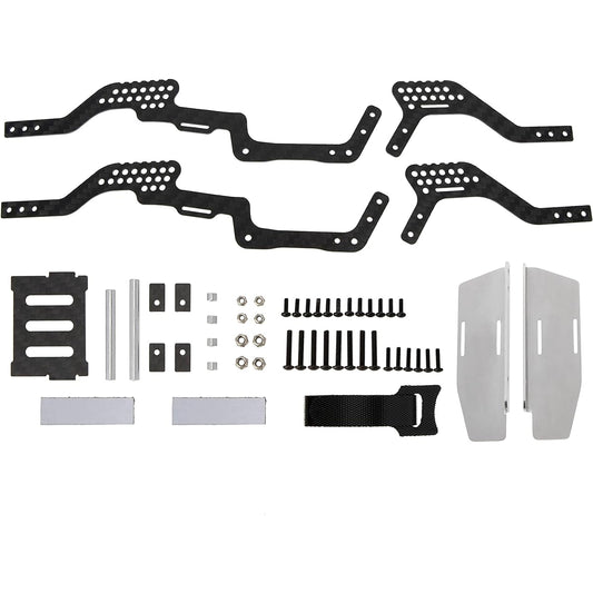 MEUS RACING TRX4M LCG Chassis Carbon Fiber Frame TRX4M Defender/Bronco/K10/F150 1/18 RC Crawler Car Upgrade Parts