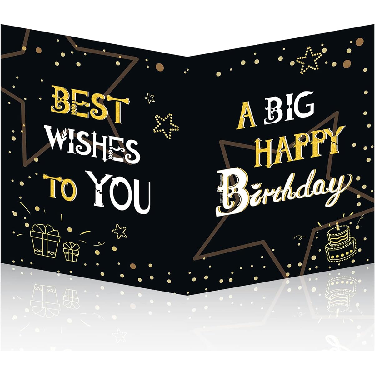 HOMANGA Jumbo Birthday Card Large Happy Birthday Greeting Card Birthday Party Decoration Supplies Gift for Kids/Women/Men (Envelope Included)
