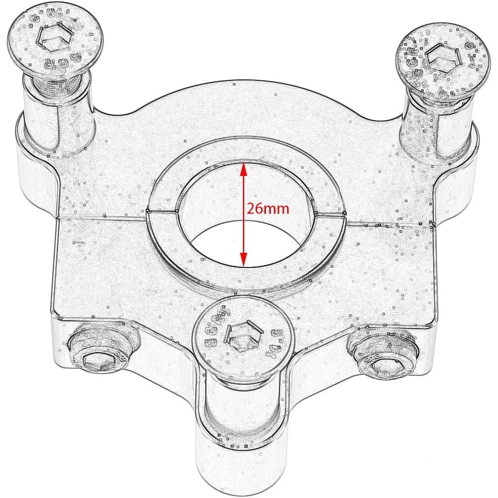 UAUS 1" / 1.5" CNC Adapter with Compatible Pad Silver 49cc 50cc 66cc 80cc 2 Stroke Electric Bicycle