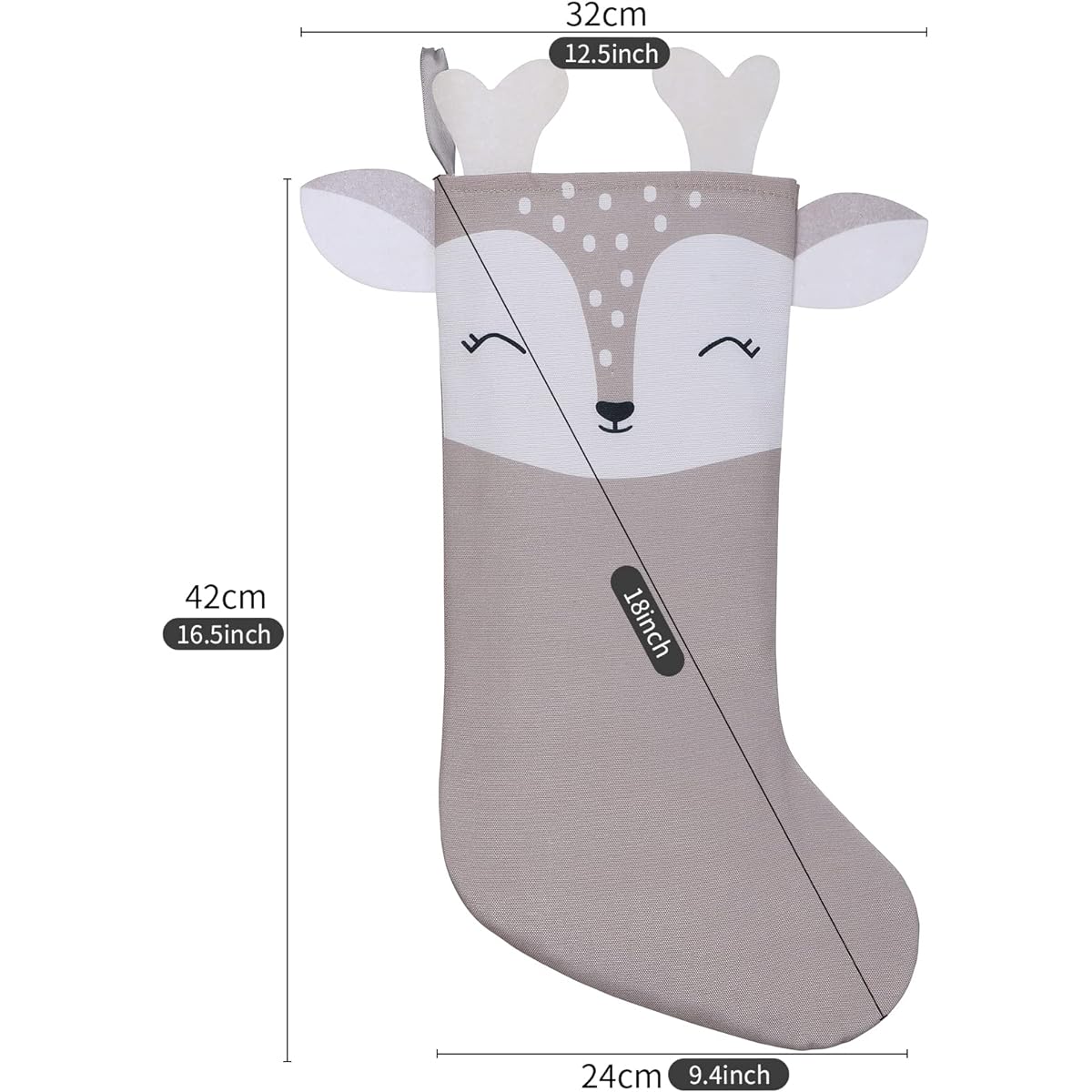 SIRIPHUM 4 Piece Christmas Stockings Set Gift & Treat Bag Cute Christmas Stockings Fireplace Hanging Christmas Decorations Party Decor