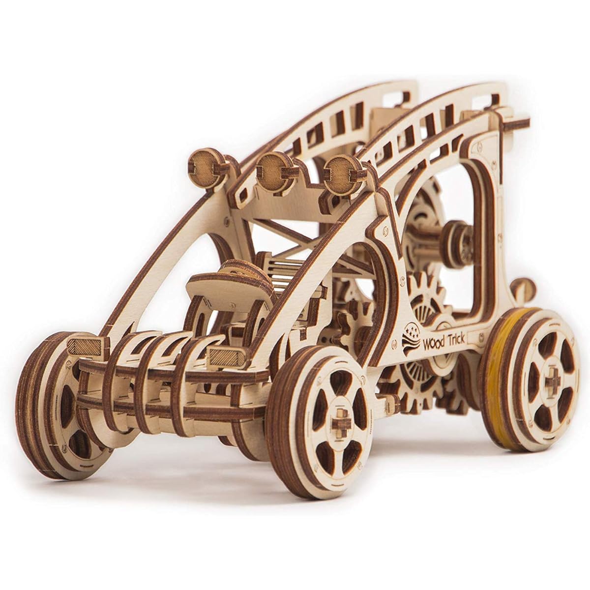 Wood Trick Buggy / Self-propelled 3D wooden puzzle / Wooden model