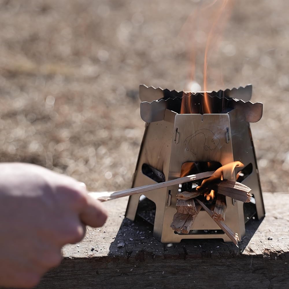 [TATONKA] Wood Stove Assembly Type Diameter 14.5cm x Height 11.5cm 310g Stainless Steel