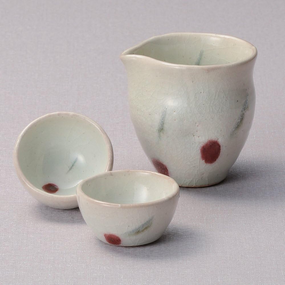 Shigaraki ware Hechimon sake set cherry 3-1569