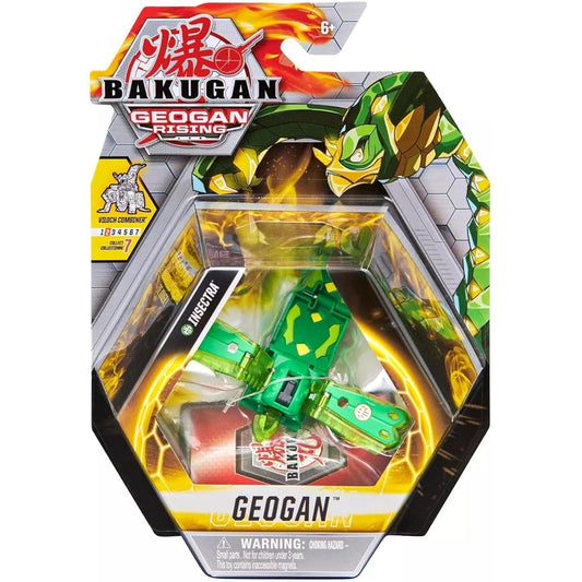 Bakugan Geogan Rising 2021 Ventus Insect Geogan (Villocchi Combiner Part 7 2) Collectible Action Figure and Trading Card