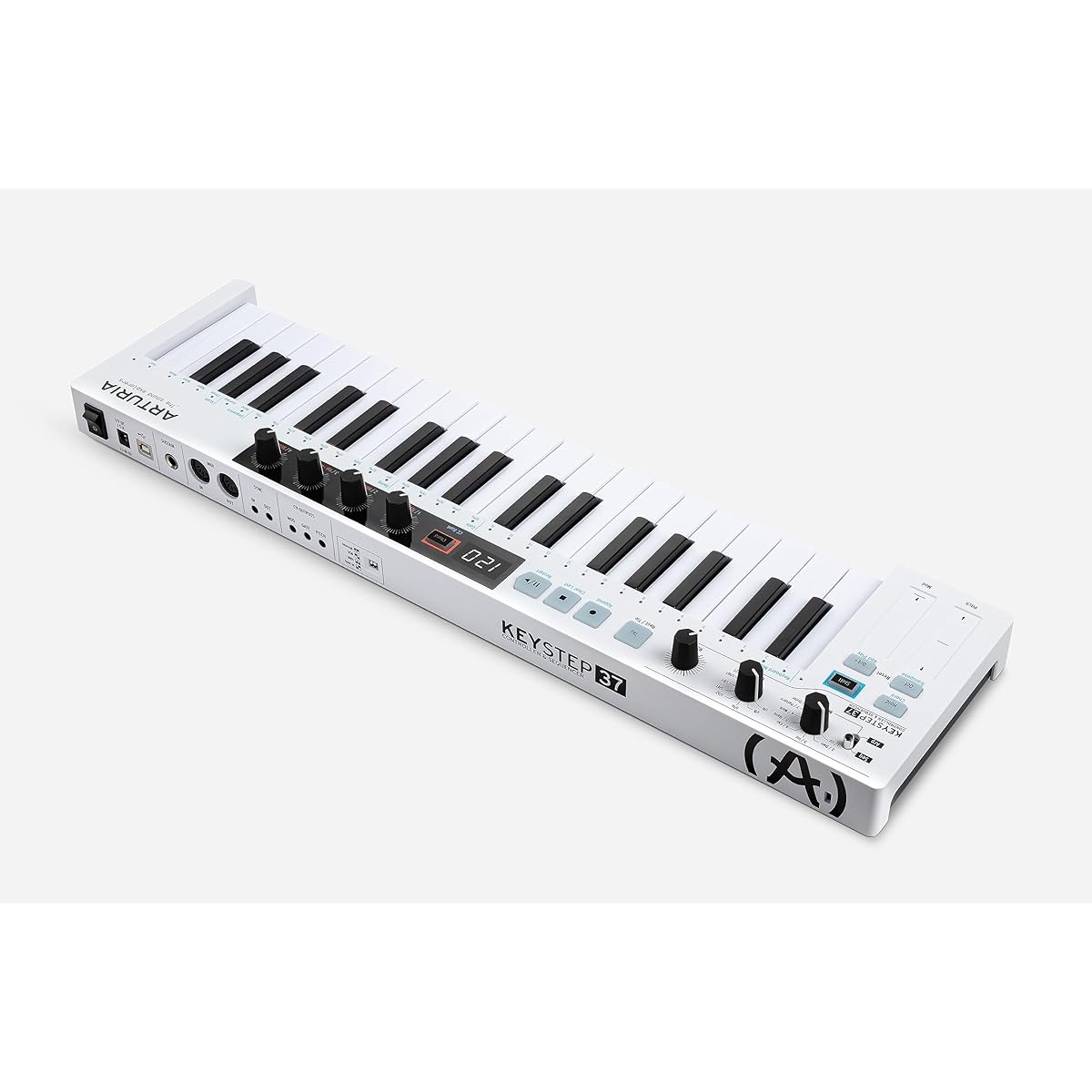 Arturia KeyStep 37 Controller & Sequencer 37-Key MIDI Controller with Polyphonic Step Sequencing, Chord/Arpeggiator Modes, Capacitive Pitch/Mod Strips, CV/Gate, 5-Pin, MIDI, USB