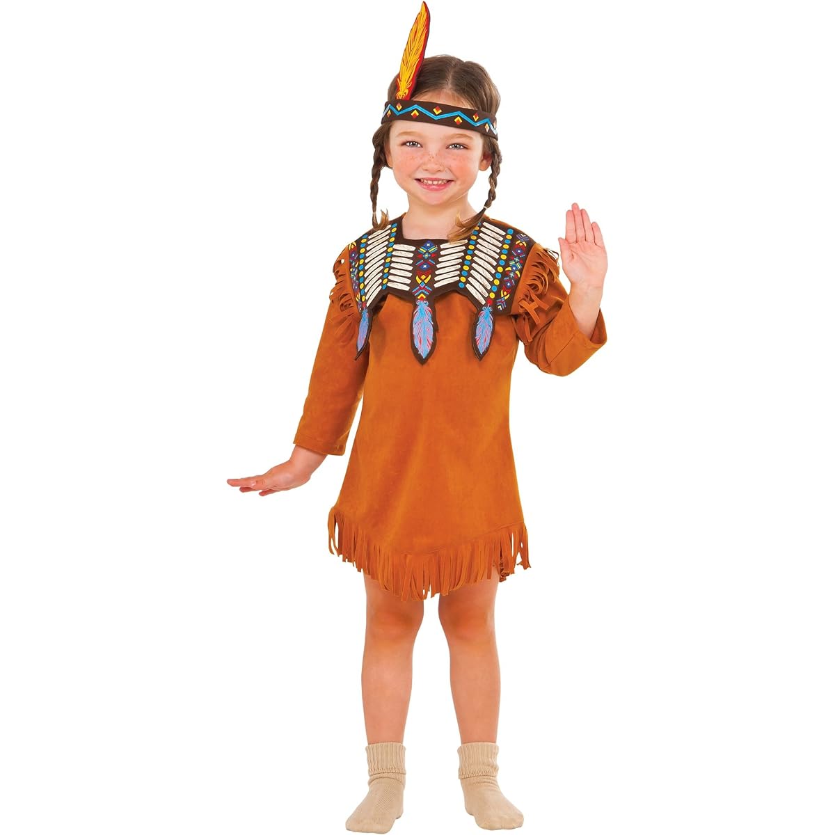 Indian Maiden Kids Costume for Girls, Suitable for heights 100cm-120cm