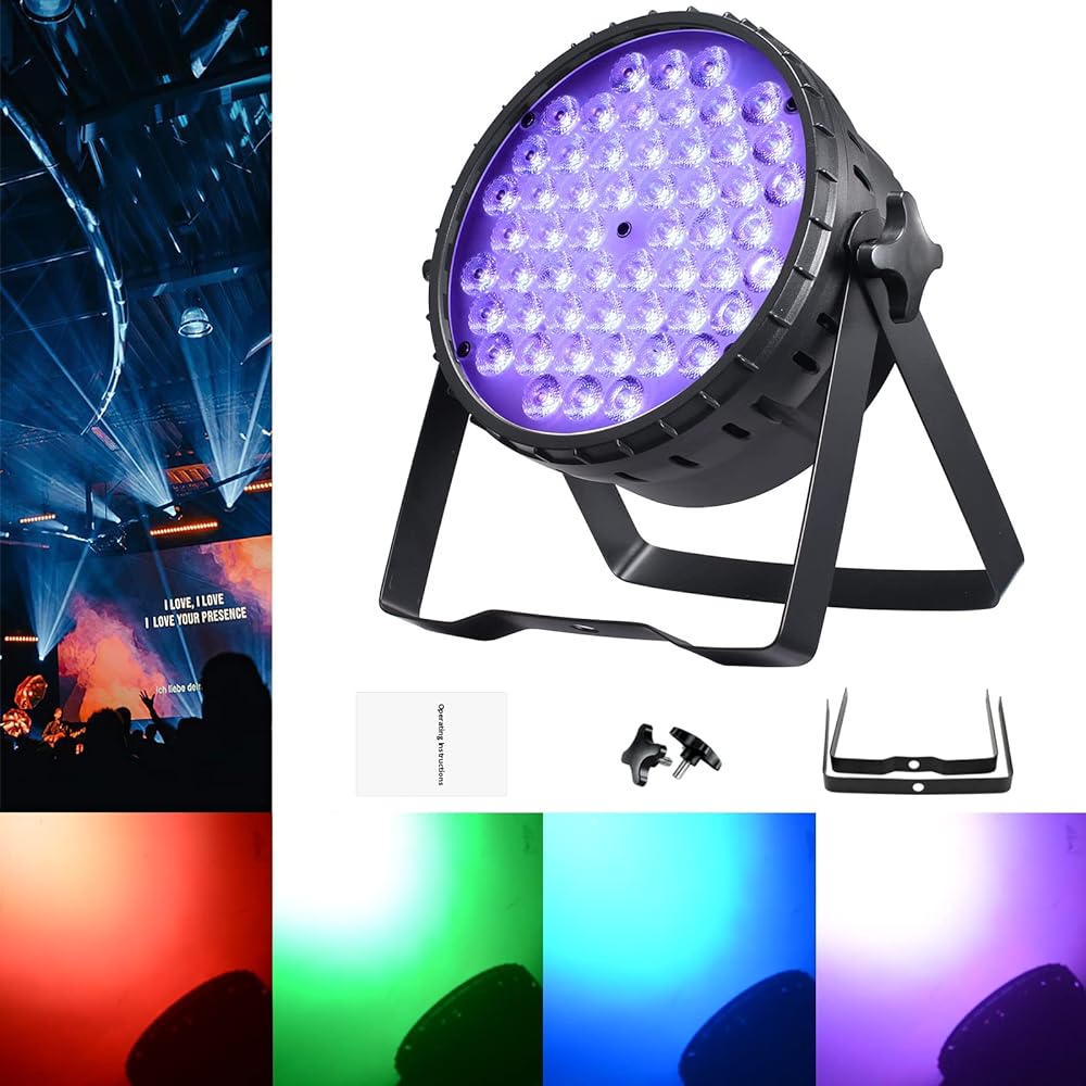 BETOPPER Stage Light 54x3W RGB LED Stage Light LPC015 Disco Light Stage Light DMX512 3/7CH Party Light Spotlight DJ disco light Club Light High Brightness Audio Interlocking for Stage/Production/Wedding/Party/Karaoke/Club/Bar