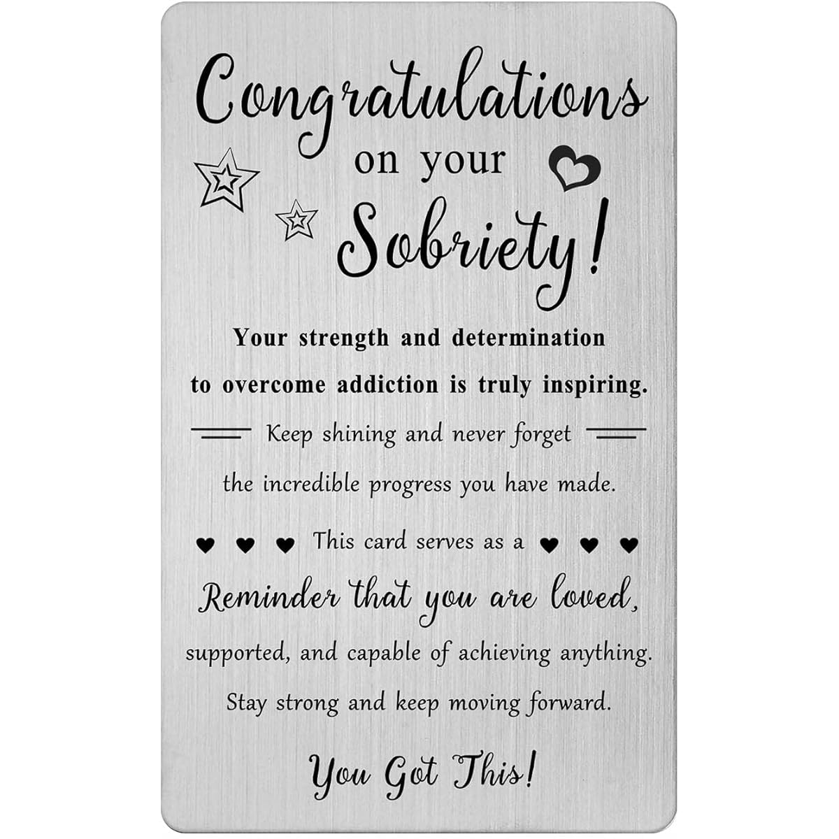 TGCNQ Sobriety Gifts - Sobriety Gifts for Women and Men - Recovery Gifts - Congratulations Sobriety Card - Reminds You of Your Strength and Progress