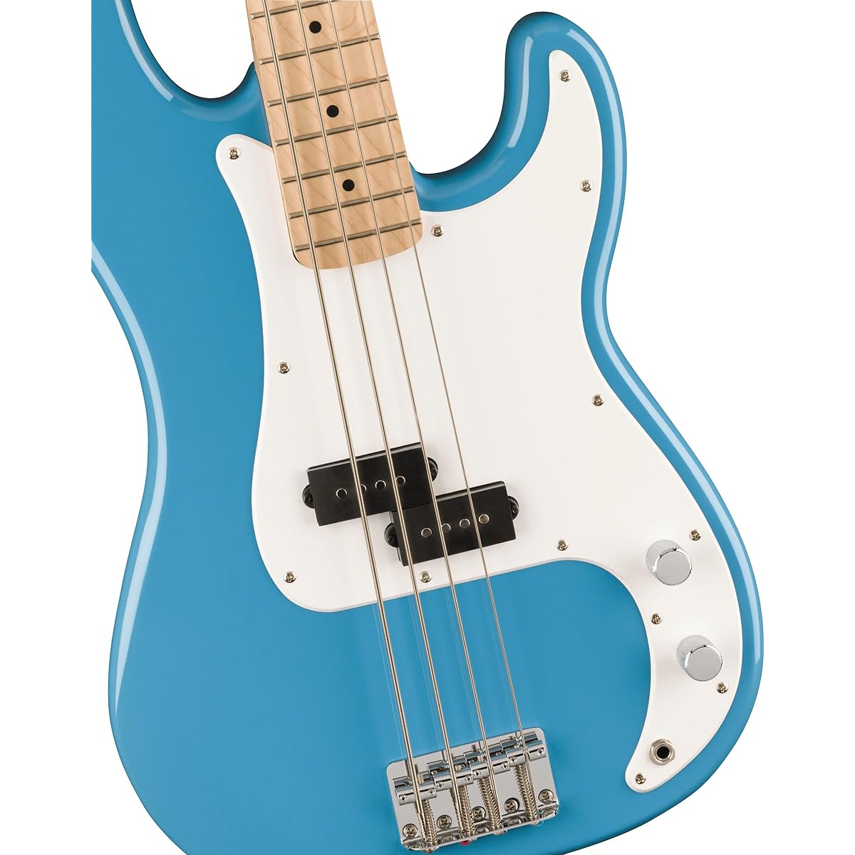 Fender Squier by Fender Squier Electric Bass Squier Sonic™ Precision Bass®, Maple Fingerboard, White Pickguard, California Blue with soft case