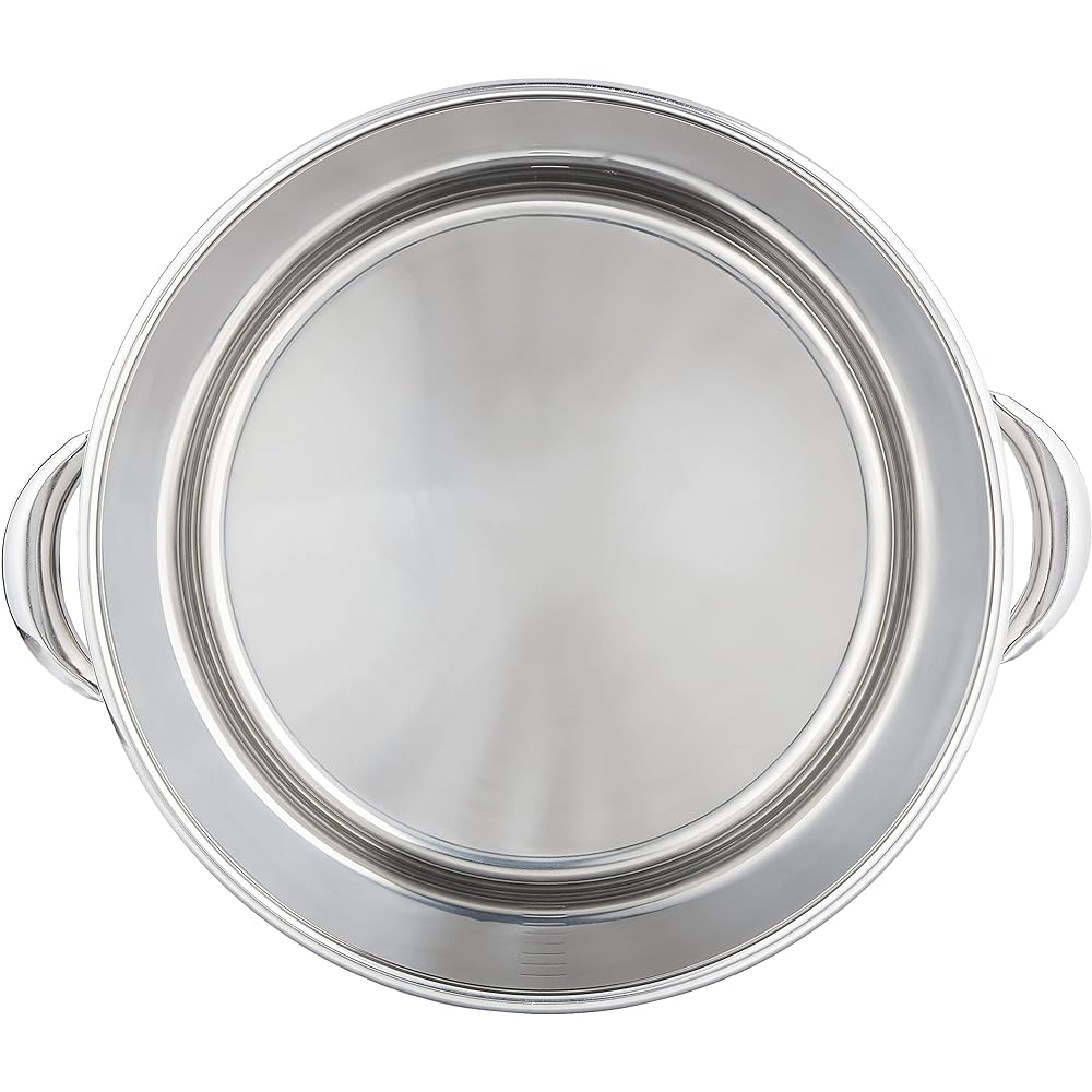 Endo Shoji TKG Pot Pot 30cm Made of Stainless Steel Outer Diameter x Depth (mm) 316 x 300 Plate Thickness (mm) 0.9 Mass (kg) 13.23 Capacity (L) 20 Has a large handle with a scale that makes it easy to hold.The lid can also be hung. Very convenient made i