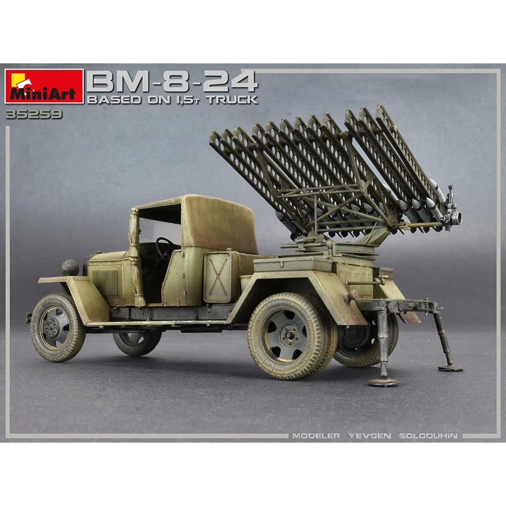 Miniart 1/35 Soviet Army BM-8-24 Katyusha Cannon/1.5t Truck Mounted Plastic Model MA35259