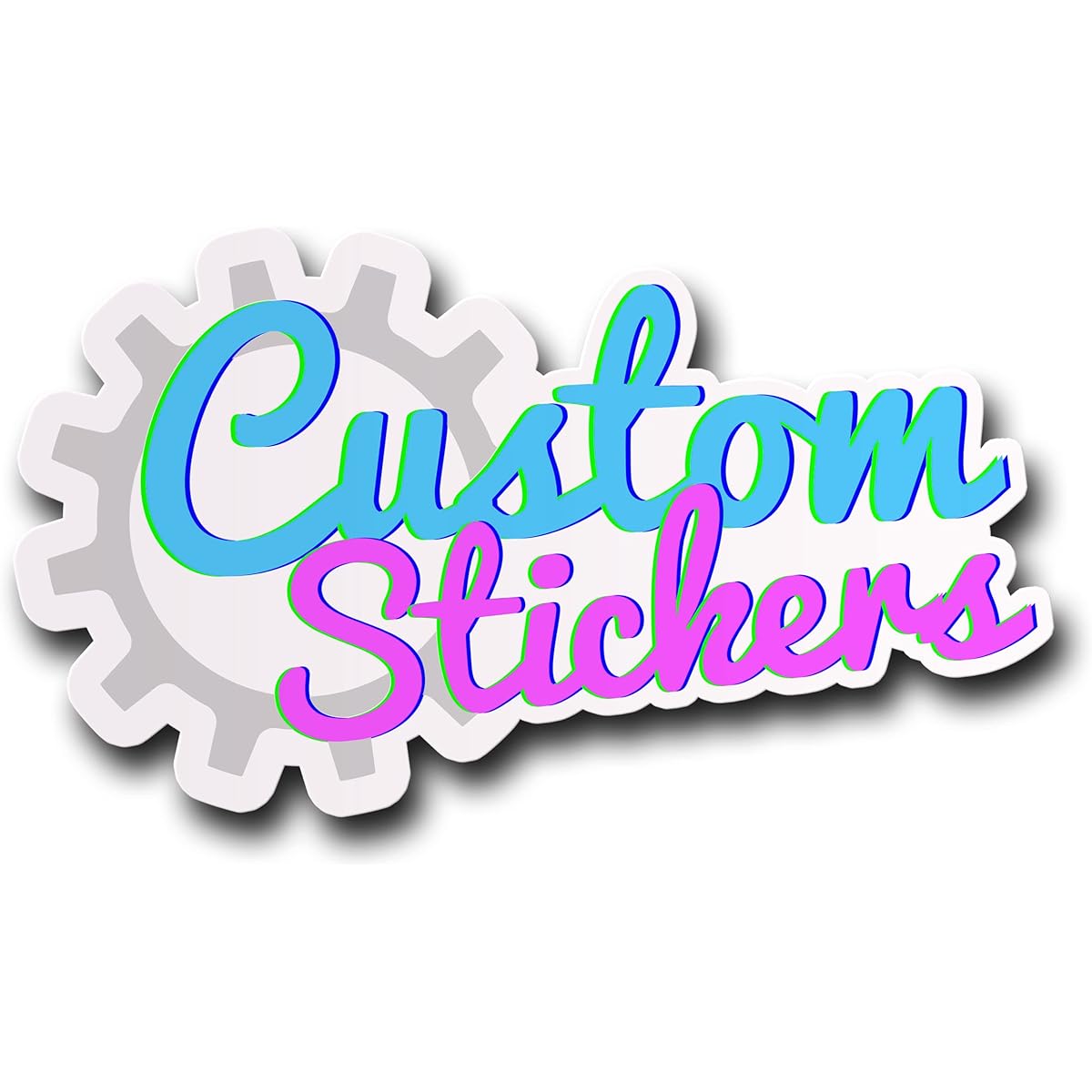 CustomBrandWare Custom Vinyl Die Cut Stickers - Upload Your Own Logo/Image - Custom Sticker Decals - 50 Pack