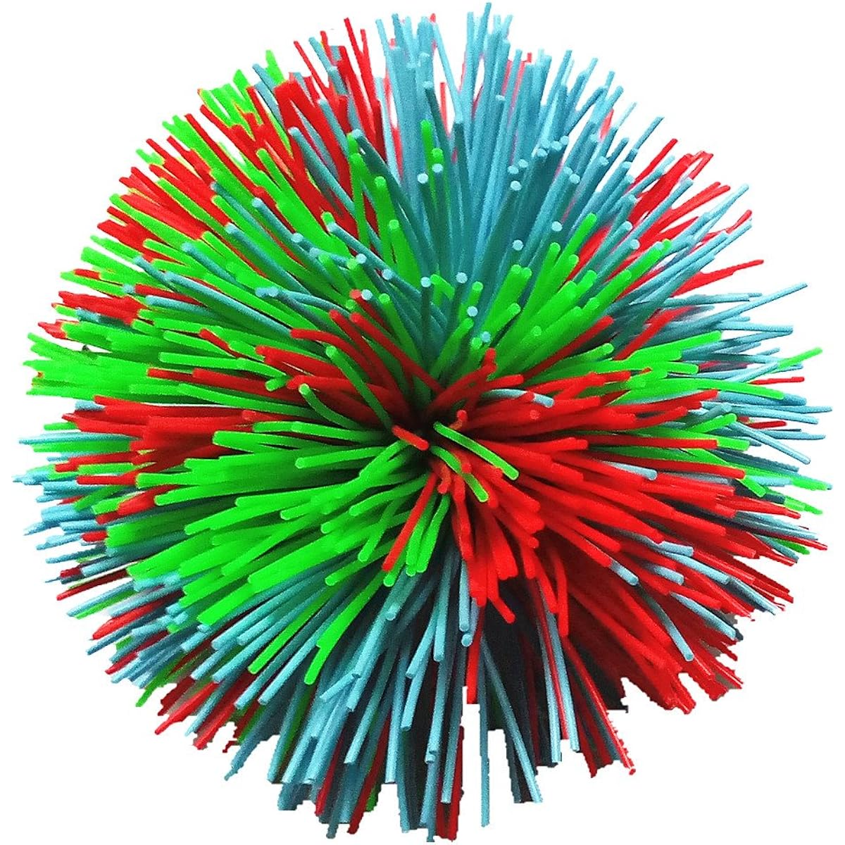 EDUCATION THROUGH PLAY 3.2 Inch Colorful String Ball Thick Silicone Bounce Fluffy Jugging Ball Monkey Stress Ball Office Stress Toy