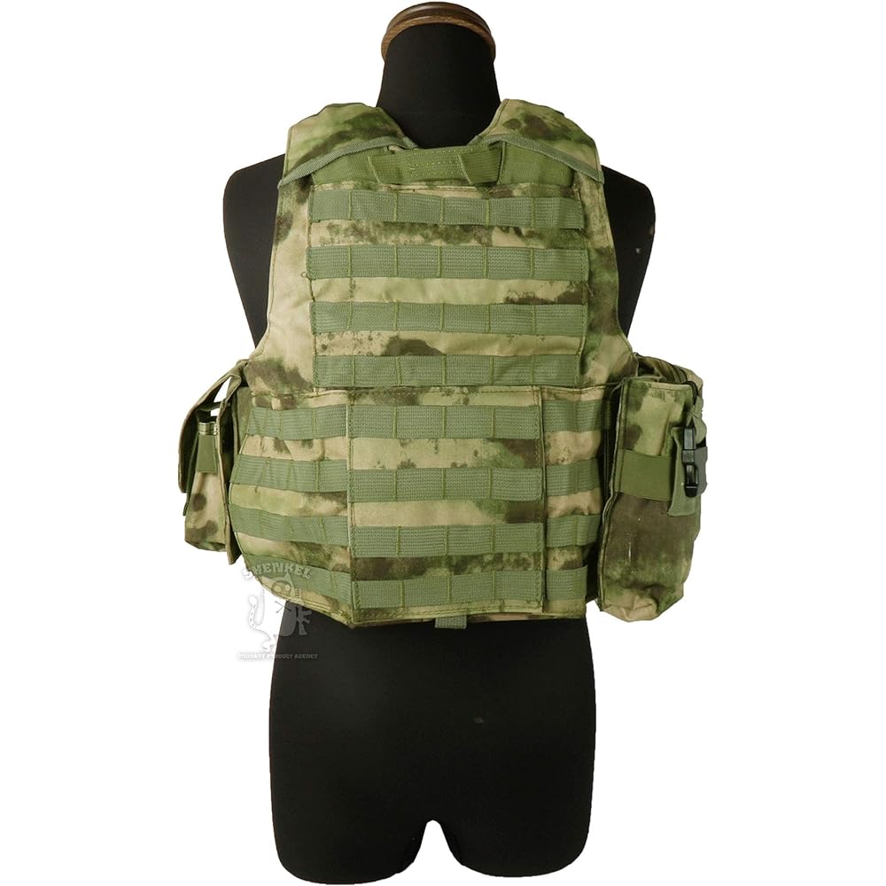 SHENKEL tactical vest waving compatible complete set (CIRAS type) VAR.01 size adjustable 6 types of pouches included A-TACS FG vest-001fg