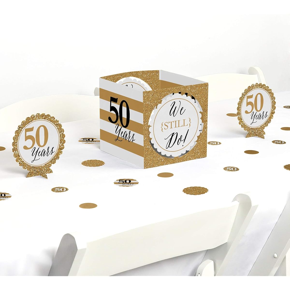 We Still Do - 50th Wedding Anniversary - Party Centrepiece & Table Decoration Kit