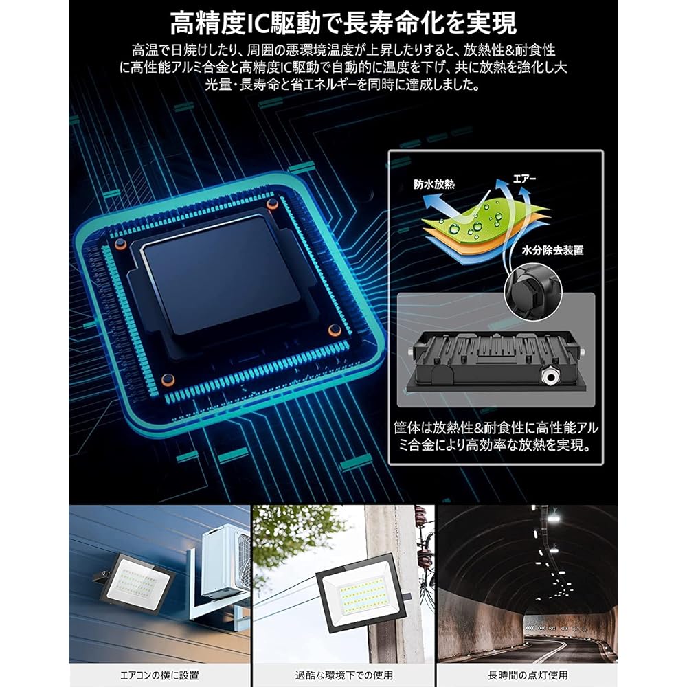 MORSEN Floodlight 80W 2 Sets LED 10000ML 6500K Ultra Thin 100V Light Device Work Light Outdoor Light Construction Light Outdoor Outdoor Waterproof Sign Light Fishing Light Parking Lot