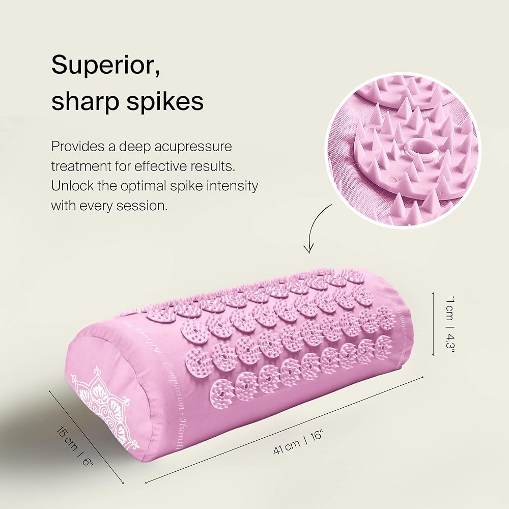 [Genuine Product] Shakti Shiatsu Pillow (Reval ② Pink), Long Trusted by Experts, Ethically Handcrafted Shiatsu Pillow in India, Needle-like without the hassle, Deep Relaxation in 20 Minutes Shiatsu Experts