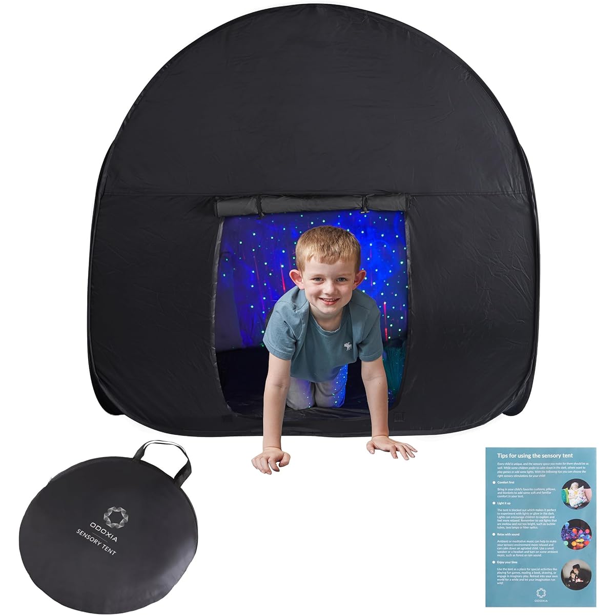 Sensory Tent | Kids Play and Relax | Sensory Corner | Autism SPD Anxiety Improve Concentration | Blackout Sensory Tent for Autistic Kids | Big