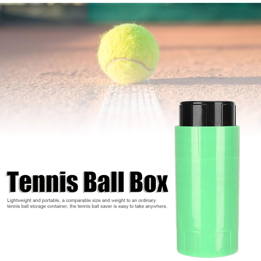 Haofy Tennis Ball Saver, Professional Tennis Ball Pressurizer, Tennis Ball Storage Canister to Keep Balls Fresh and Restore Ball Bounce as (Green)