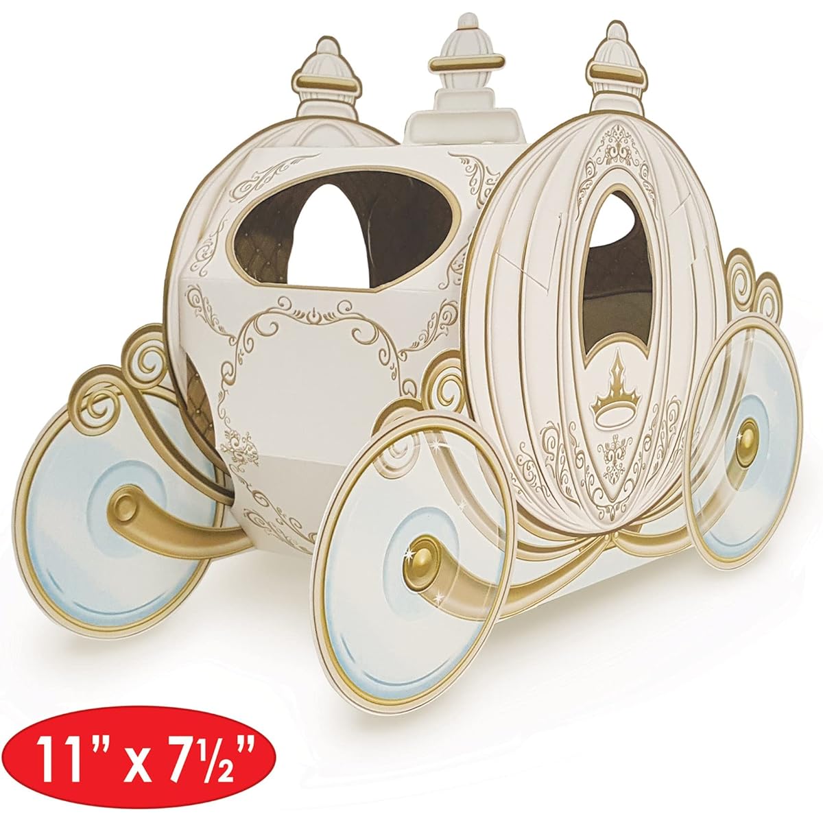 Beistle 59631 3D Carriage Centerpieces 3 Piece 11" x 7.5" Multicolor 11" x 7.5" White 59631