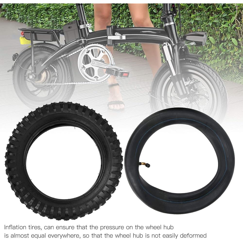 BiKING! Tire and Inner Tube, 12 1/2x2.75 Electric Bicycle Tire and Inner Tube Replacement Inflatable Rubber Tire