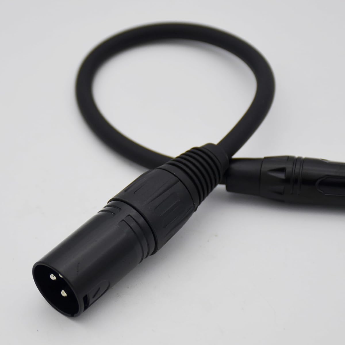 Czyuntuo XLR to 1/4 Cable 1/4" TRS to XLR Male Plug Stereo Balanced Interconnect Microphone Cable for Audio Speakers Pack of 2 1ft