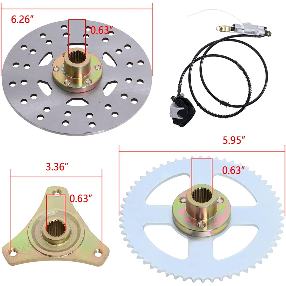 Go-kart Live Axle Kit 29" Axle Length Rear Wheel Axle Assembly Kit Compatible with Go Kart Mini ATV Quad Bike Buggy