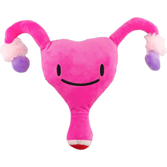 Attatoy Plush Uterus - Ivy the Uterus - Stuffed Toy, 30cm After Surgery Pal, Hysterectomy, Endometriosis, Fallopian Tubes, Ovaries; Gynaecologist Education; Surgeon Education