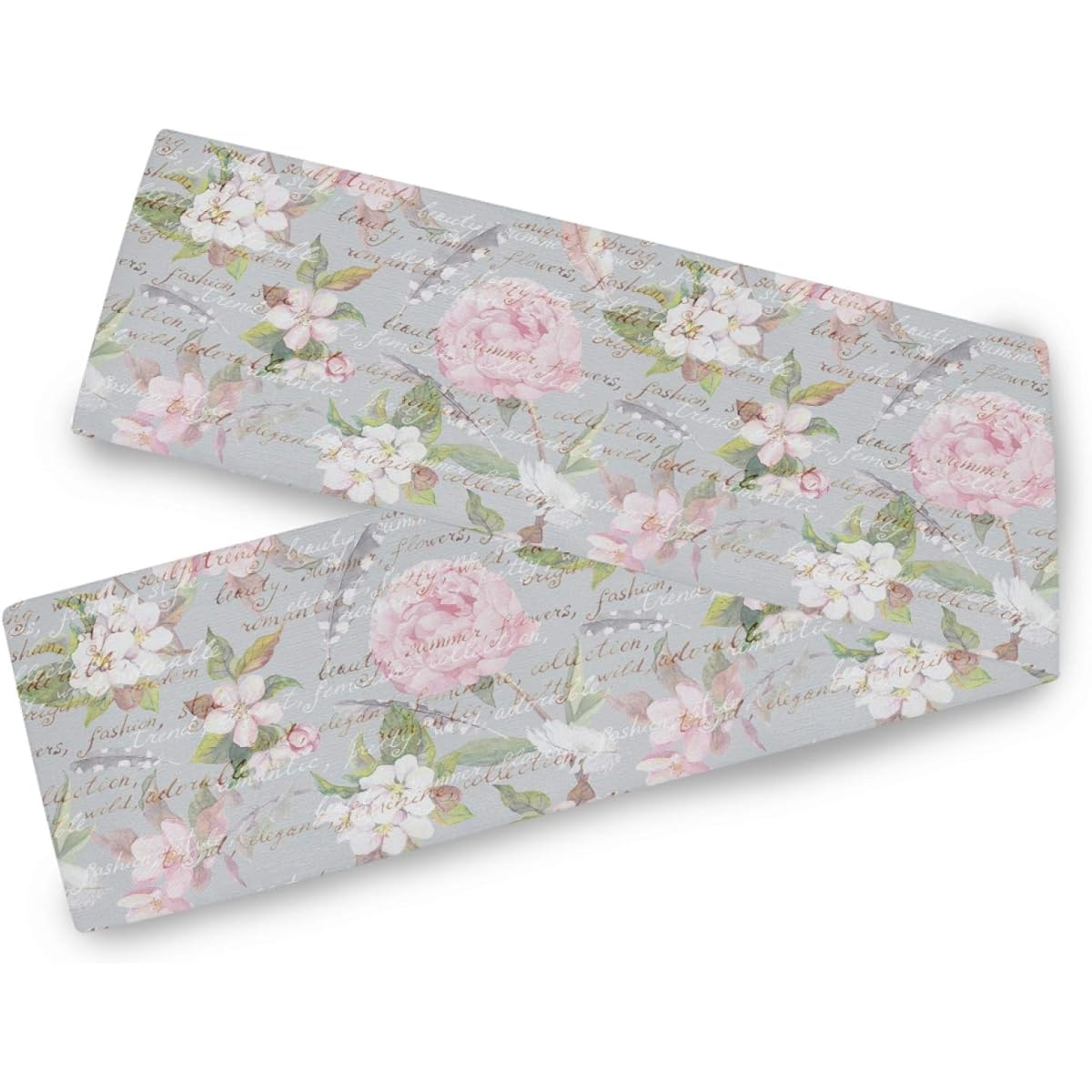 Exnundod Spring Peony Flower Table Runner 13 x 70 Pink Floral Summer Trendy Decorative Reusable Durable Washable for Dining/Home/Kitchen/Party/Wedding/Holiday
