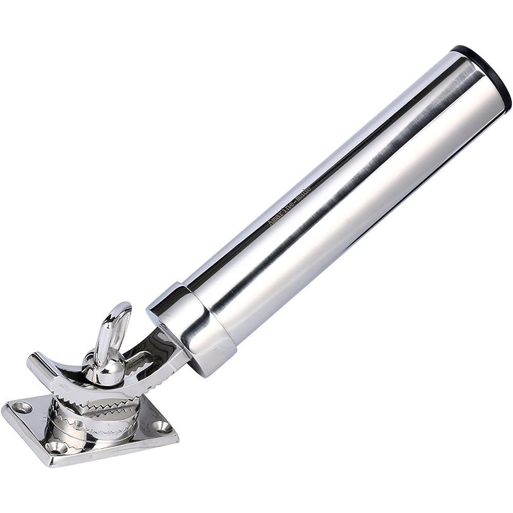 Amarine-made Flexible Rod Holder Stainless Steel Rod Holder with Pedestal Boat Supplies Boat Pole Holder