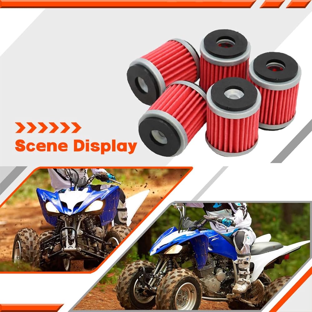 Nakkaa HF140 Oil Filter Replacement for YFZ450 YFZ450R 2004-2017 250 YFM250 2008-2013 Motorcycle Generator 10 Pieces