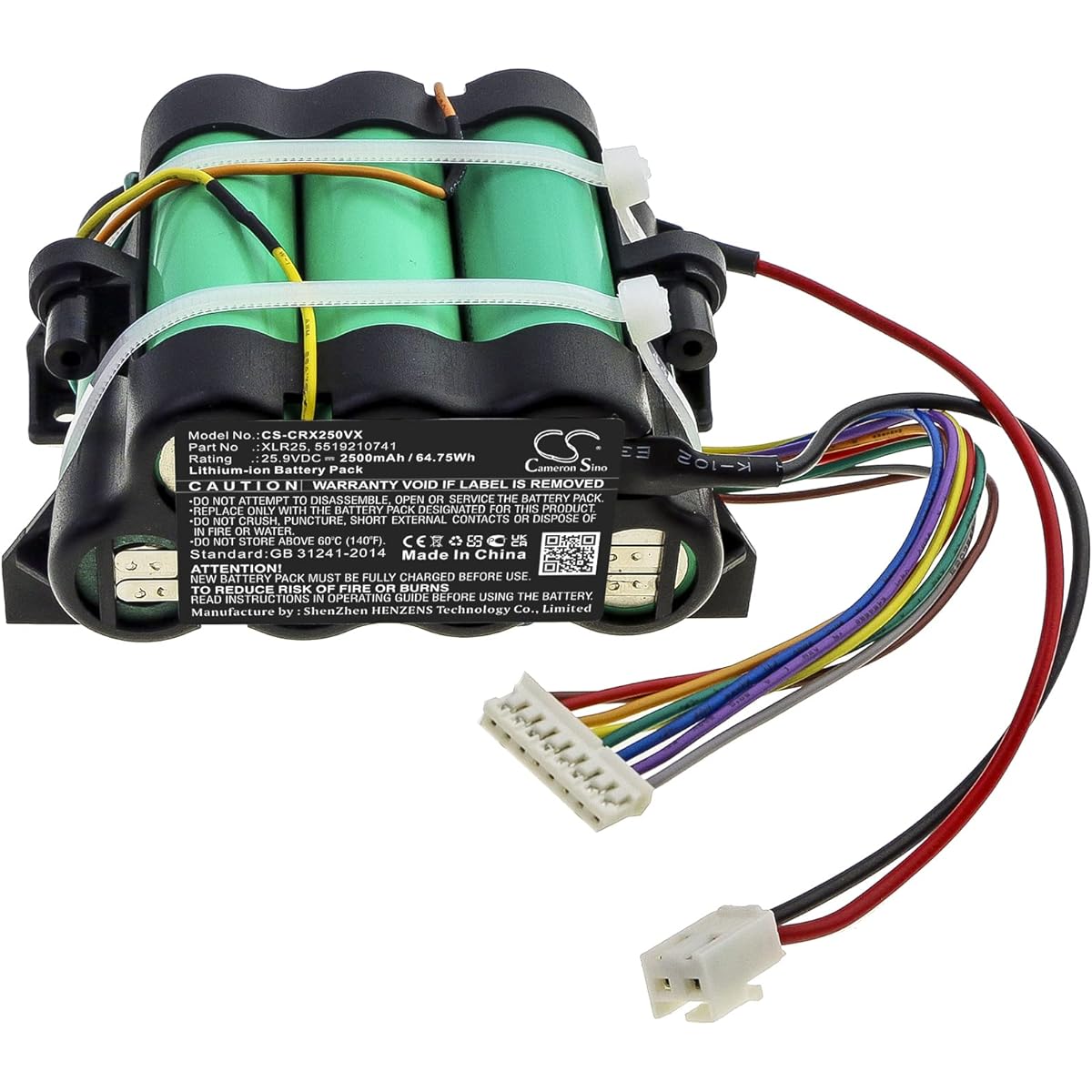 Compatible Battery DeLonghi Colombina XLR25LE.GY, Colombina XLR25LM.BL, Colombina XLR25LM.GY, XLR25LE, XLR25LE.GY, XLR25LM, XLR25LM.BL, XLR25LM.GY, XLR25LM.V Replacement Battery High Power Large Capacity 25.9V/2500mA